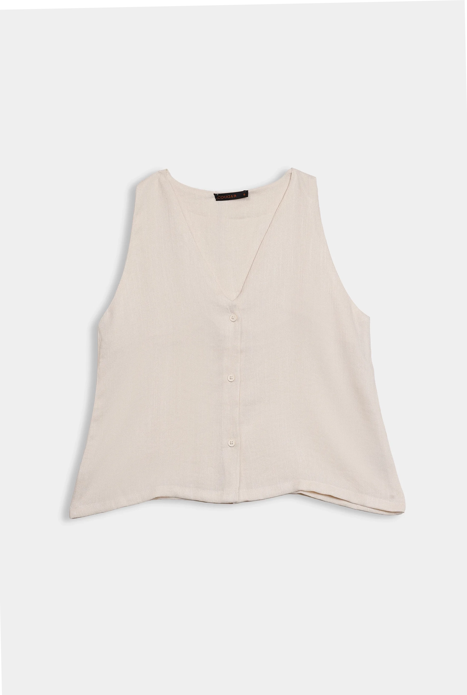 Slub Linen Vest - Cougar Clothing