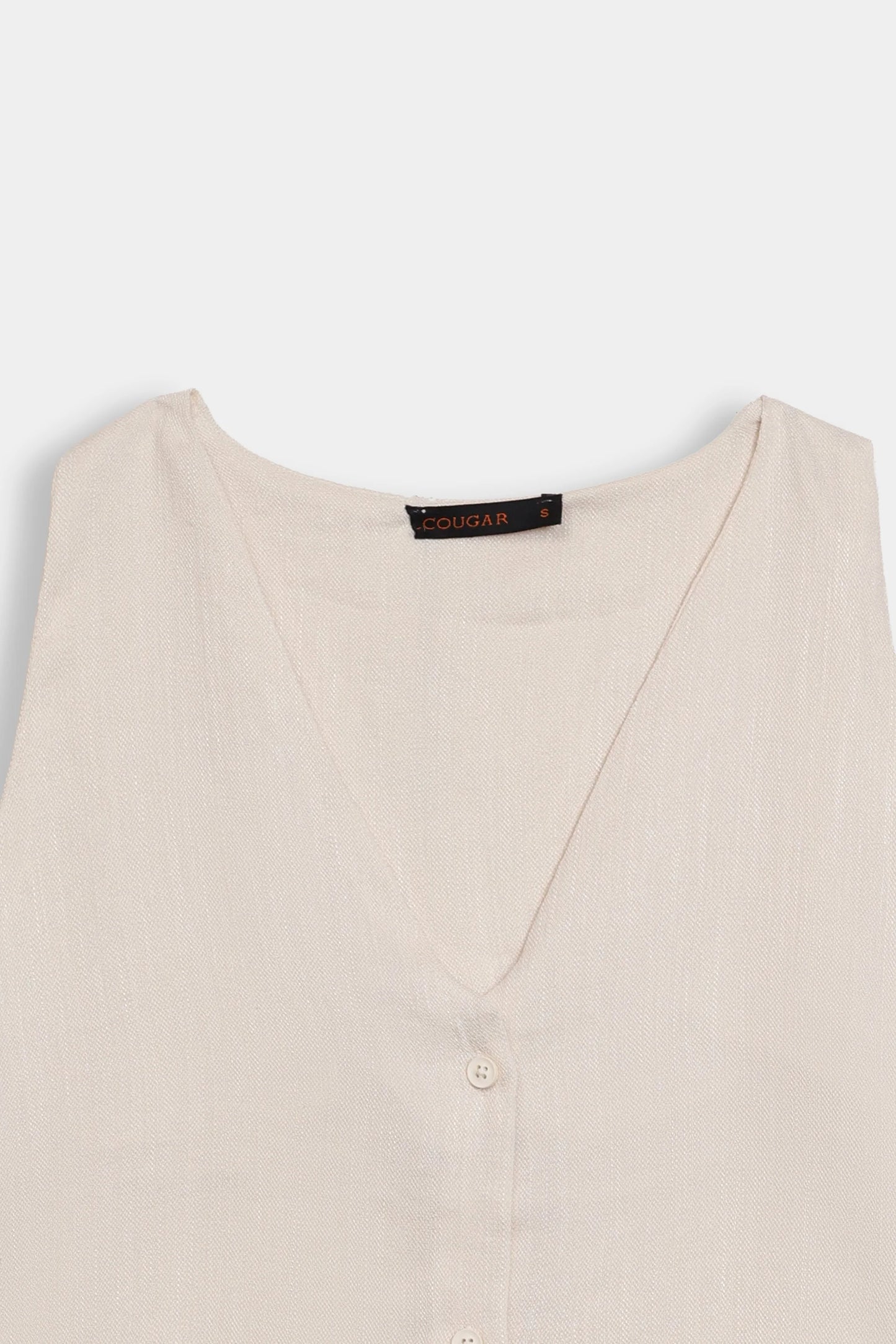 Slub Linen Vest - Cougar Clothing