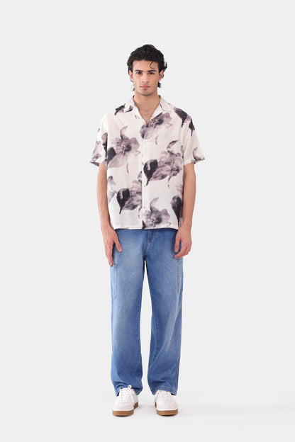 Relaxed Abstract Print Shirt - Cougar Clothing