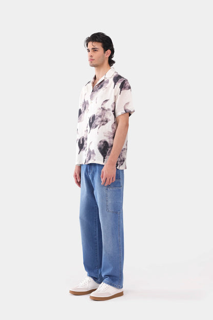 Relaxed Abstract Print Shirt - Cougar Clothing