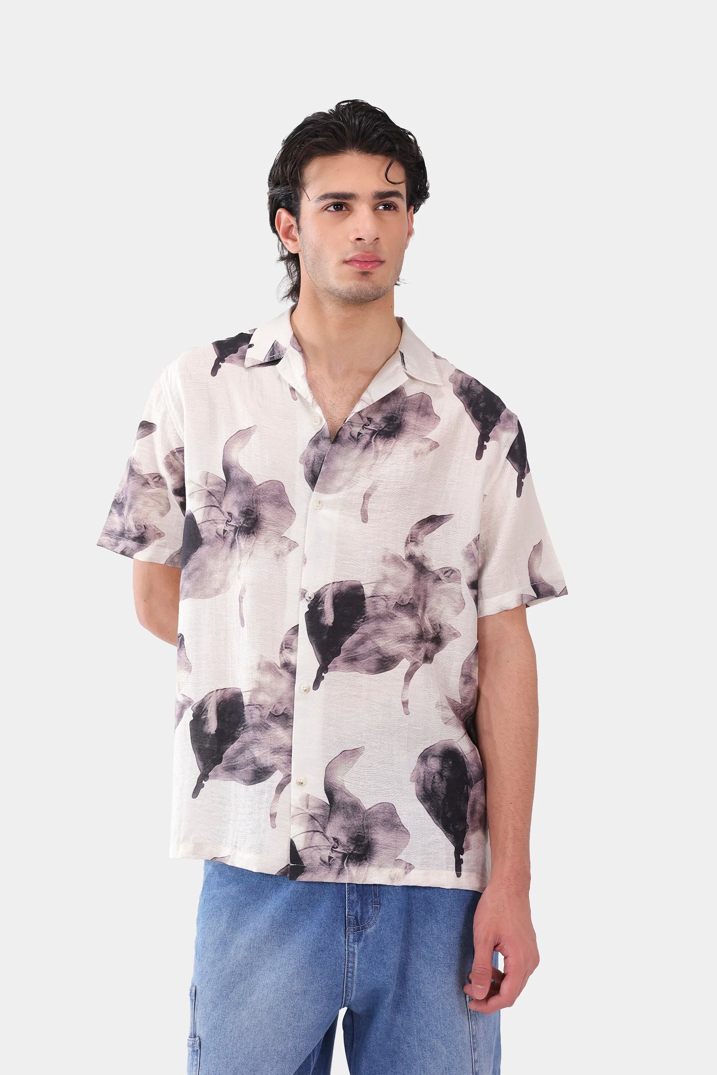 Relaxed Abstract Print Shirt - Cougar Clothing