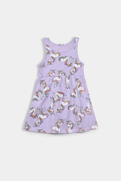 Unicorn Printed Dress - Cougar Clothing