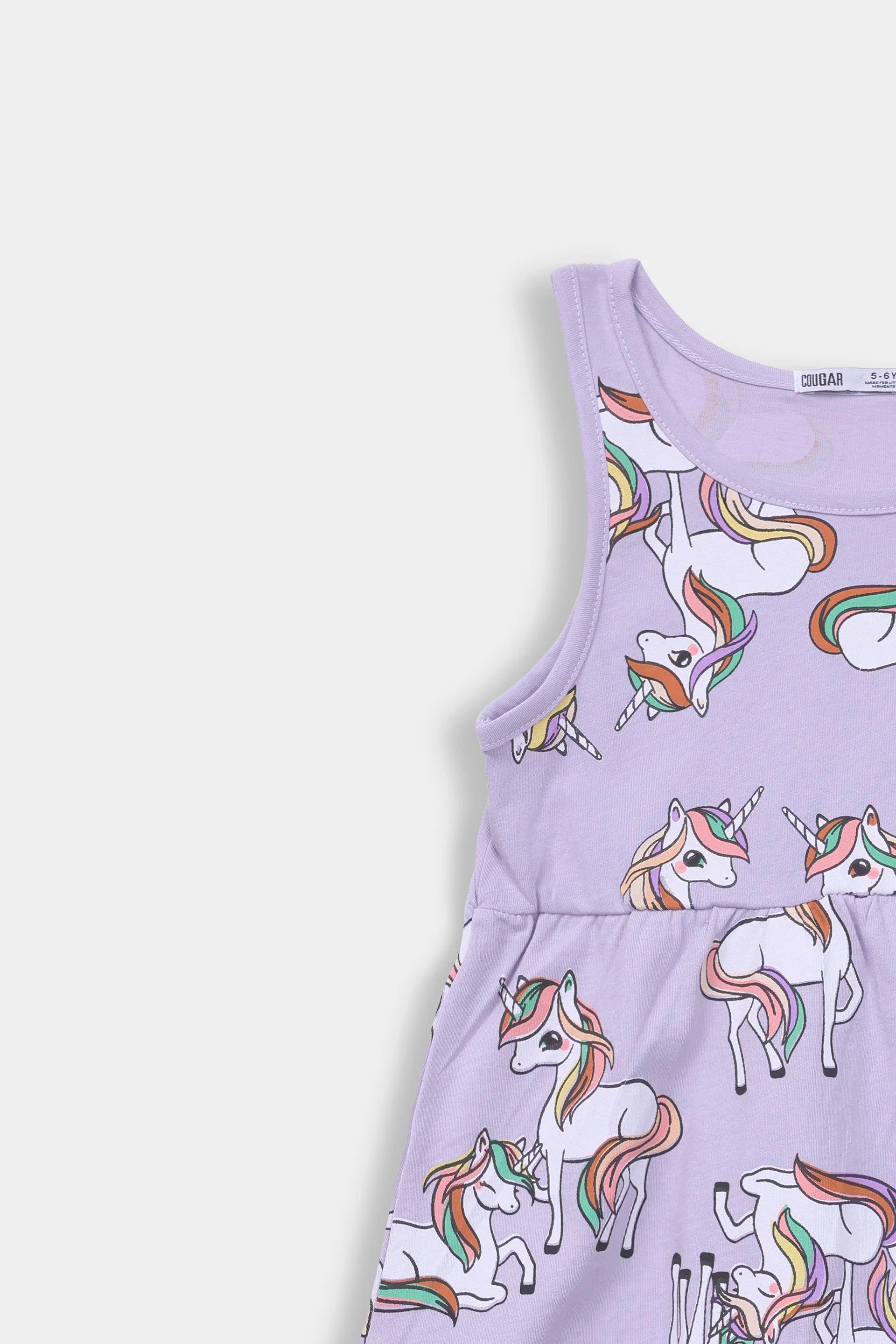 Unicorn Printed Dress - Cougar Clothing