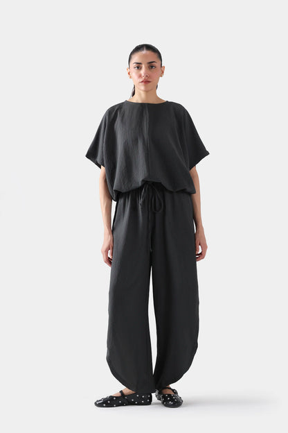 Bat Sleeve Top With Tie Details - Cougar Clothing