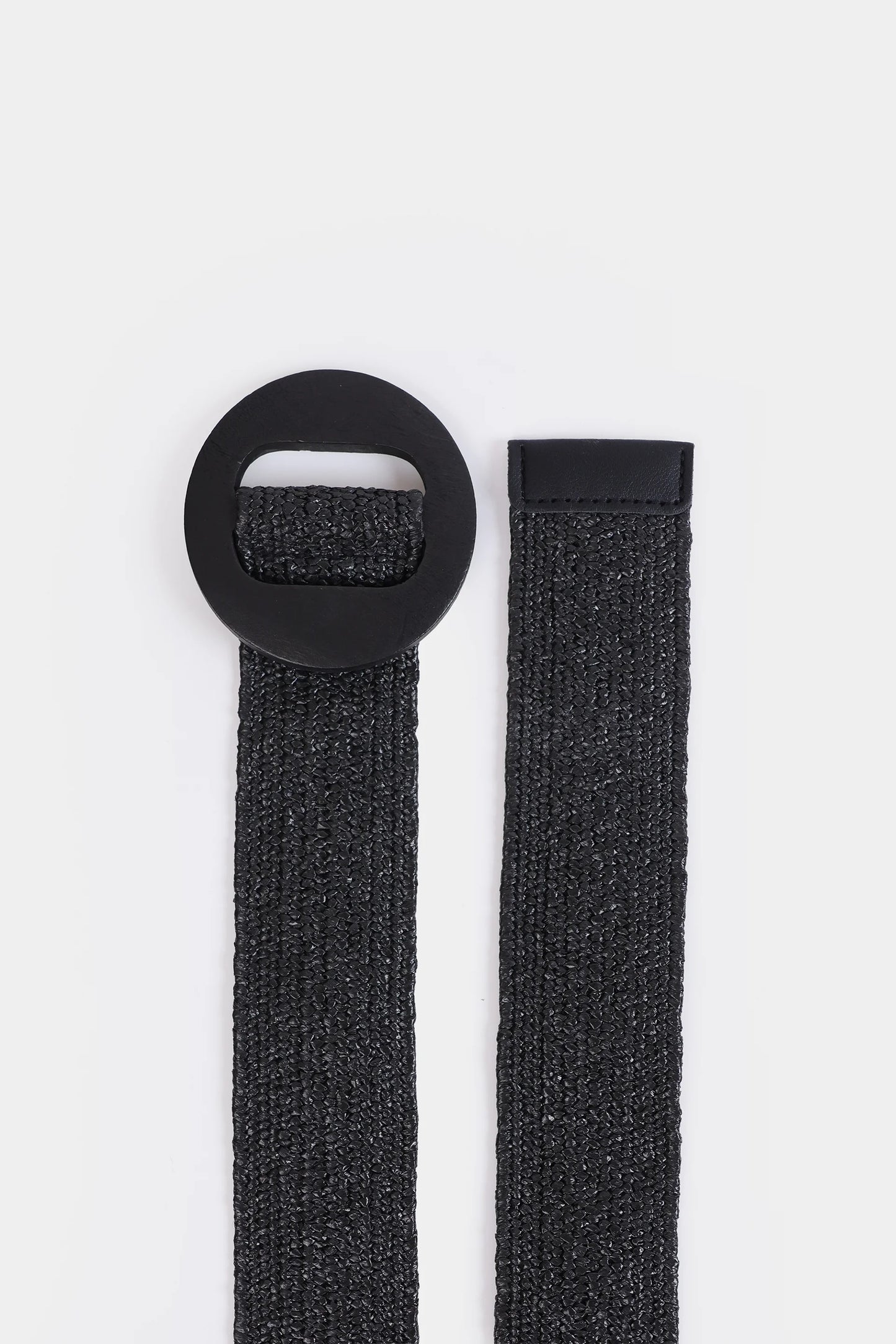 Elasticated Faux-Straw Belt - Cougar Clothing