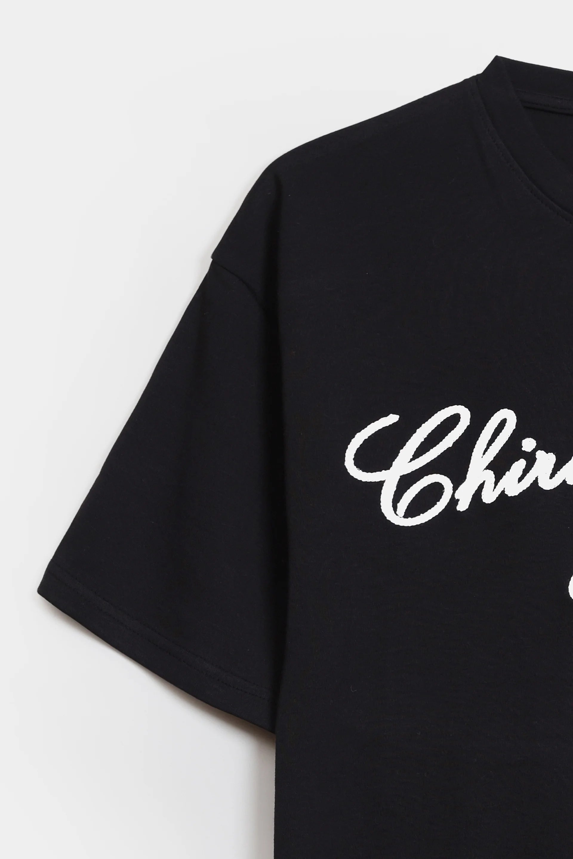 Oversized Text Print T-Shirt - Cougar Clothing