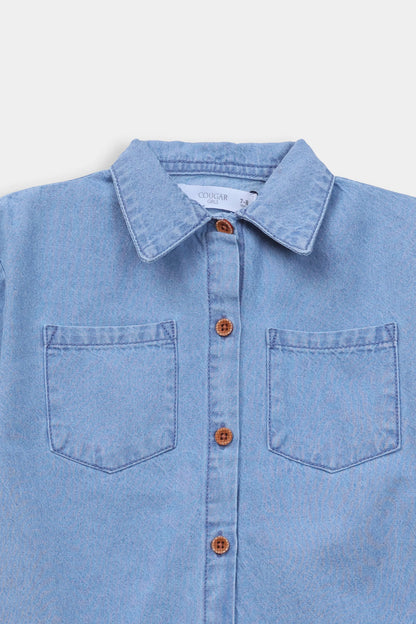 Embroidered Denim Shirt - Cougar Clothing