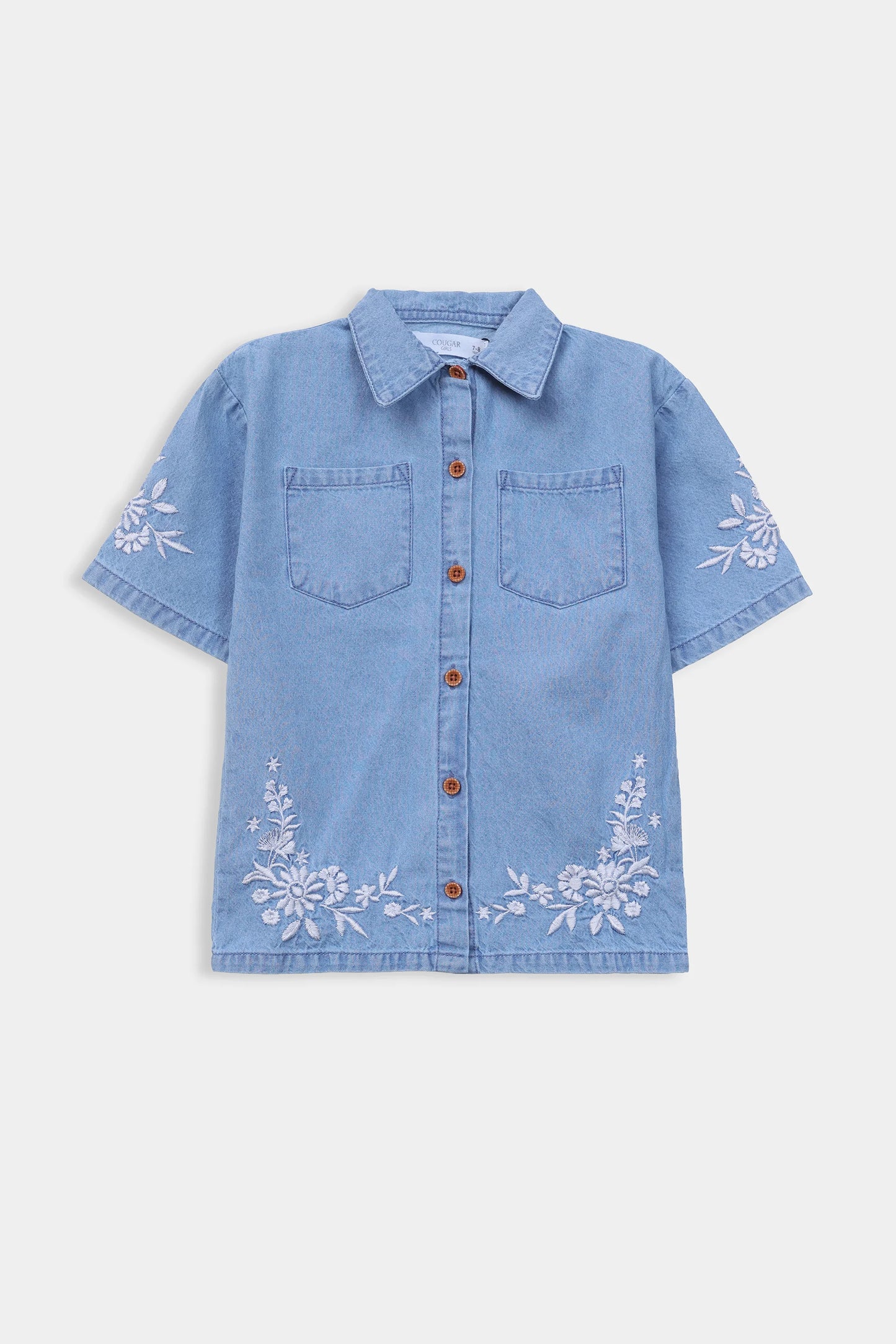 Embroidered Denim Shirt - Cougar Clothing