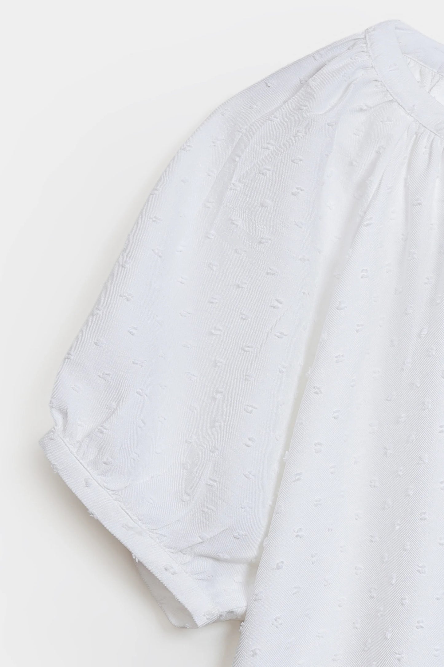 Top With Puff Sleeves - Cougar Clothing