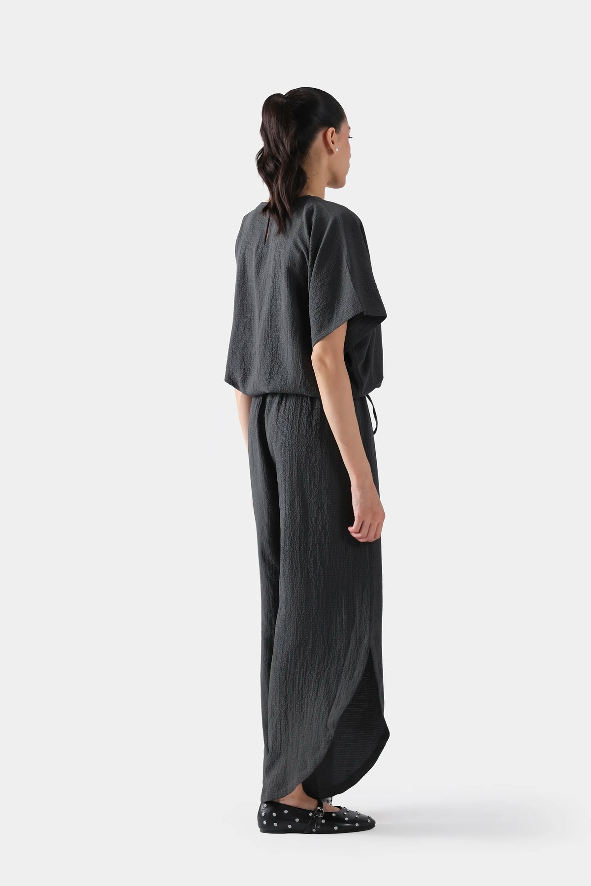 Bat Sleeve Top With Tie Details - Cougar Clothing