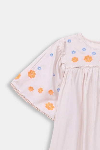 Fluorescent Embroidered Dress - Cougar Clothing