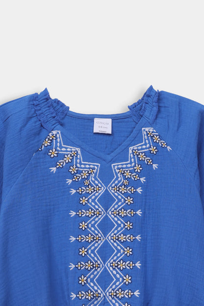 Embroidered Muslin Top - Cougar Clothing