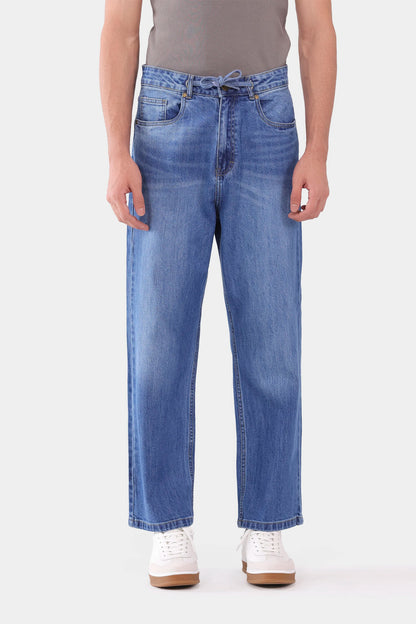 Relaxed Fit Jeans With Drawstring - Cougar Clothing