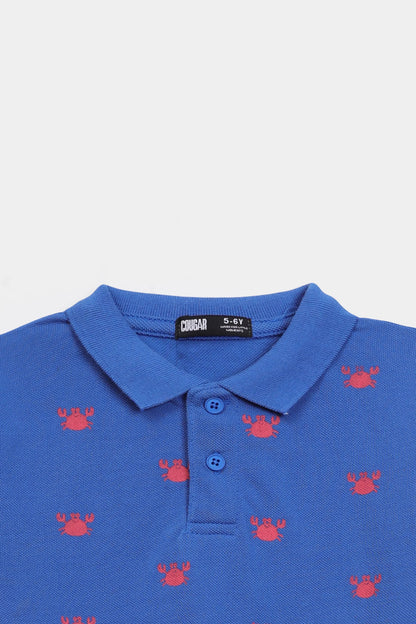 All-Over Printed Pique Polo - Cougar Clothing