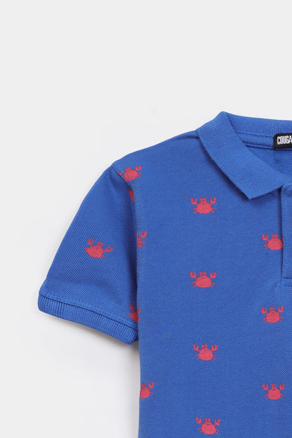 All-Over Printed Pique Polo - Cougar Clothing