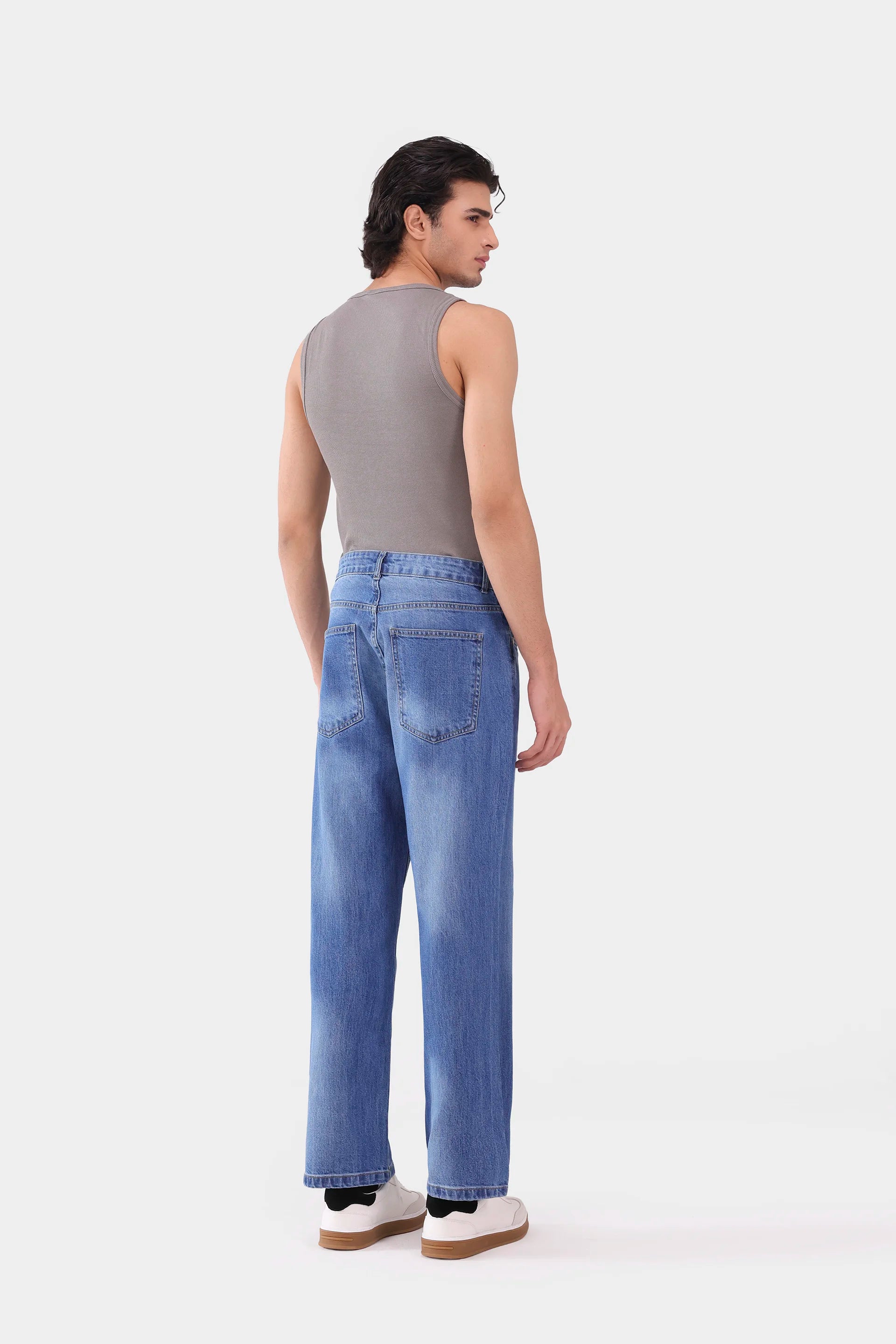 Relaxed Fit Jeans With Drawstring - Cougar Clothing