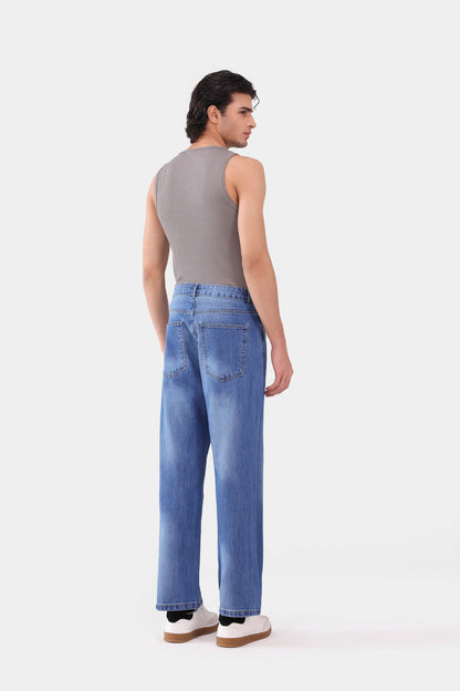Relaxed Fit Jeans With Drawstring - Cougar Clothing