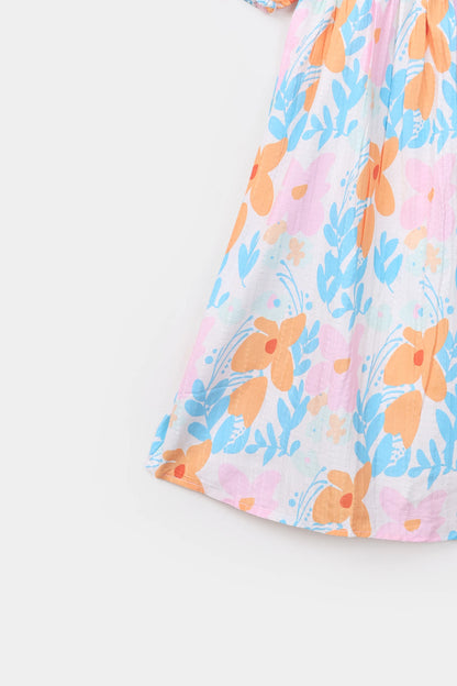 Printed Cotton Dress - Cougar Clothing