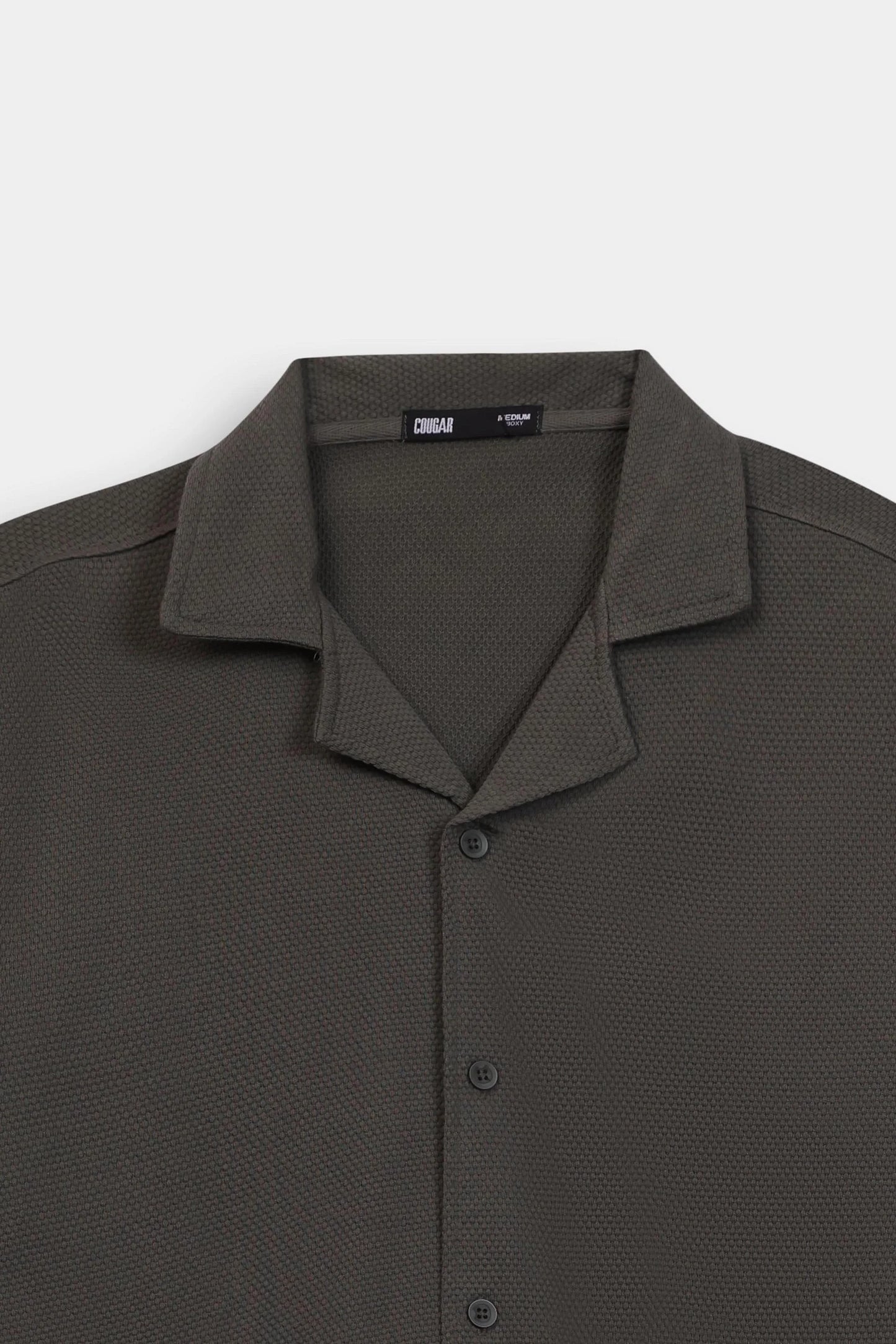 Popcorn Knit Boxy Shirt - Cougar Clothing