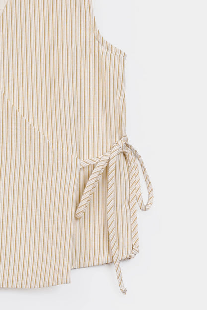 Striped Wrap Top - Cougar Clothing