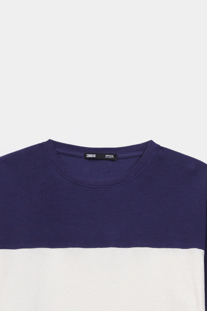 Color Block Textured T-Shirt - Cougar Clothing