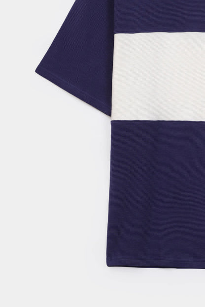 Color Block Textured T-Shirt - Cougar Clothing