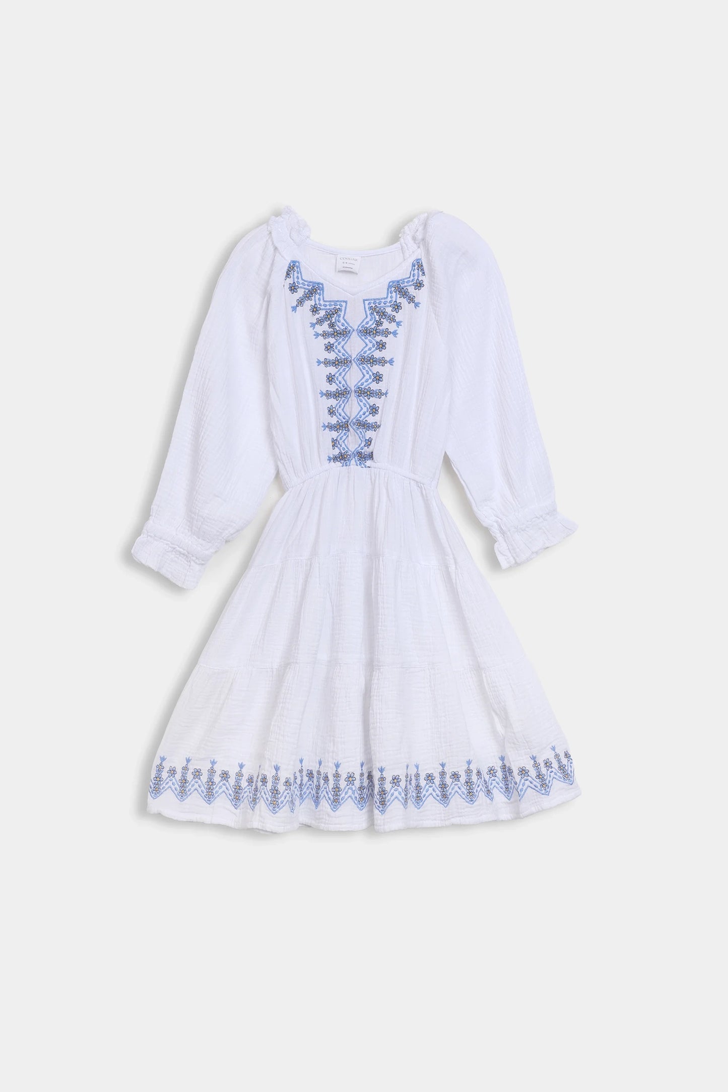 Muslin Embroidered Dress - Cougar Clothing