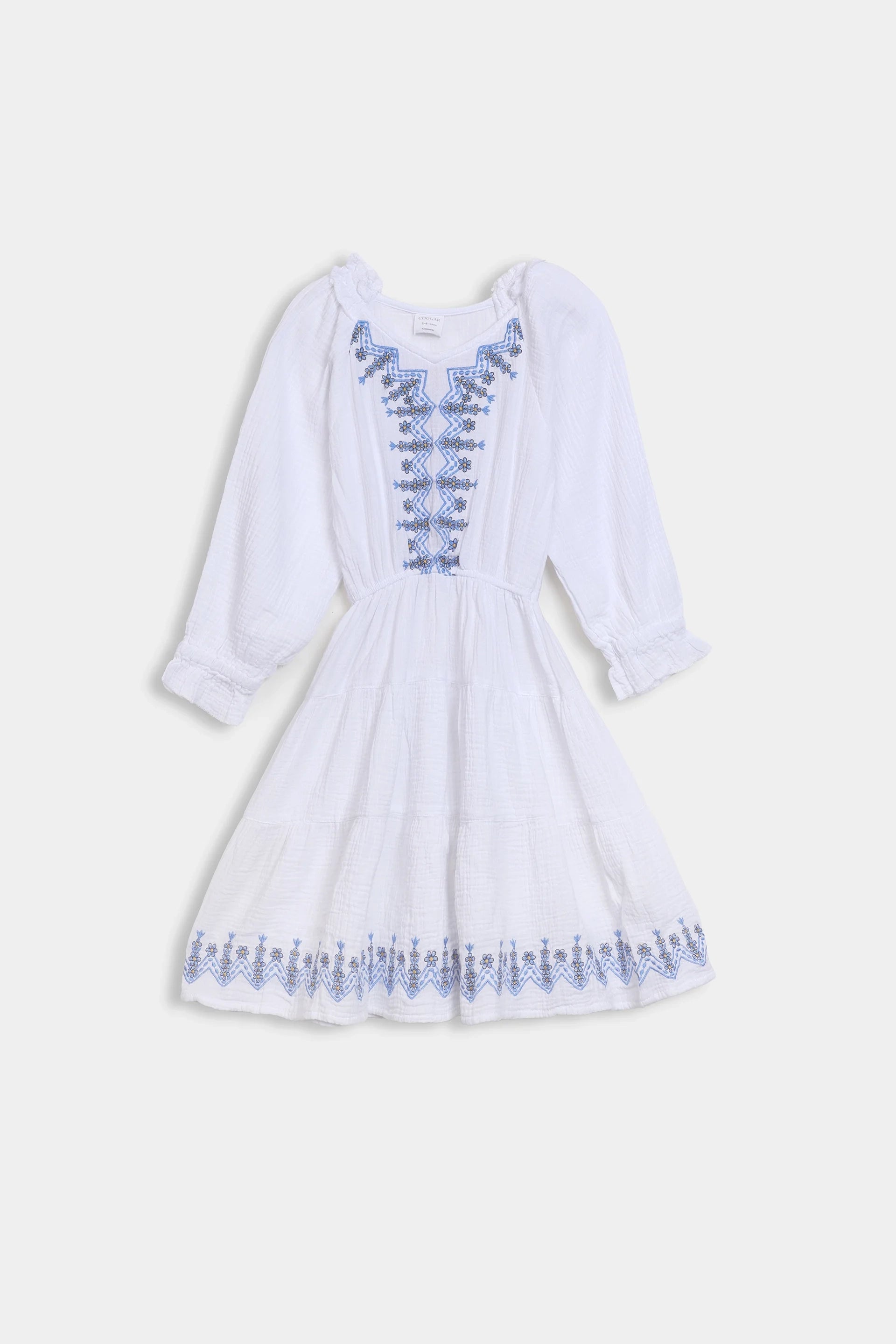 Muslin Embroidered Dress - Cougar Clothing