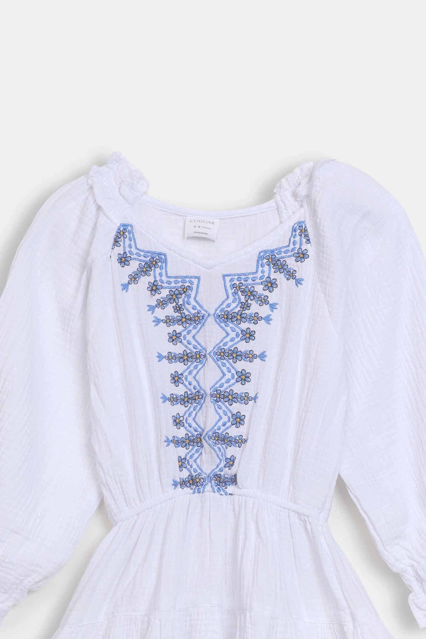 Muslin Embroidered Dress - Cougar Clothing