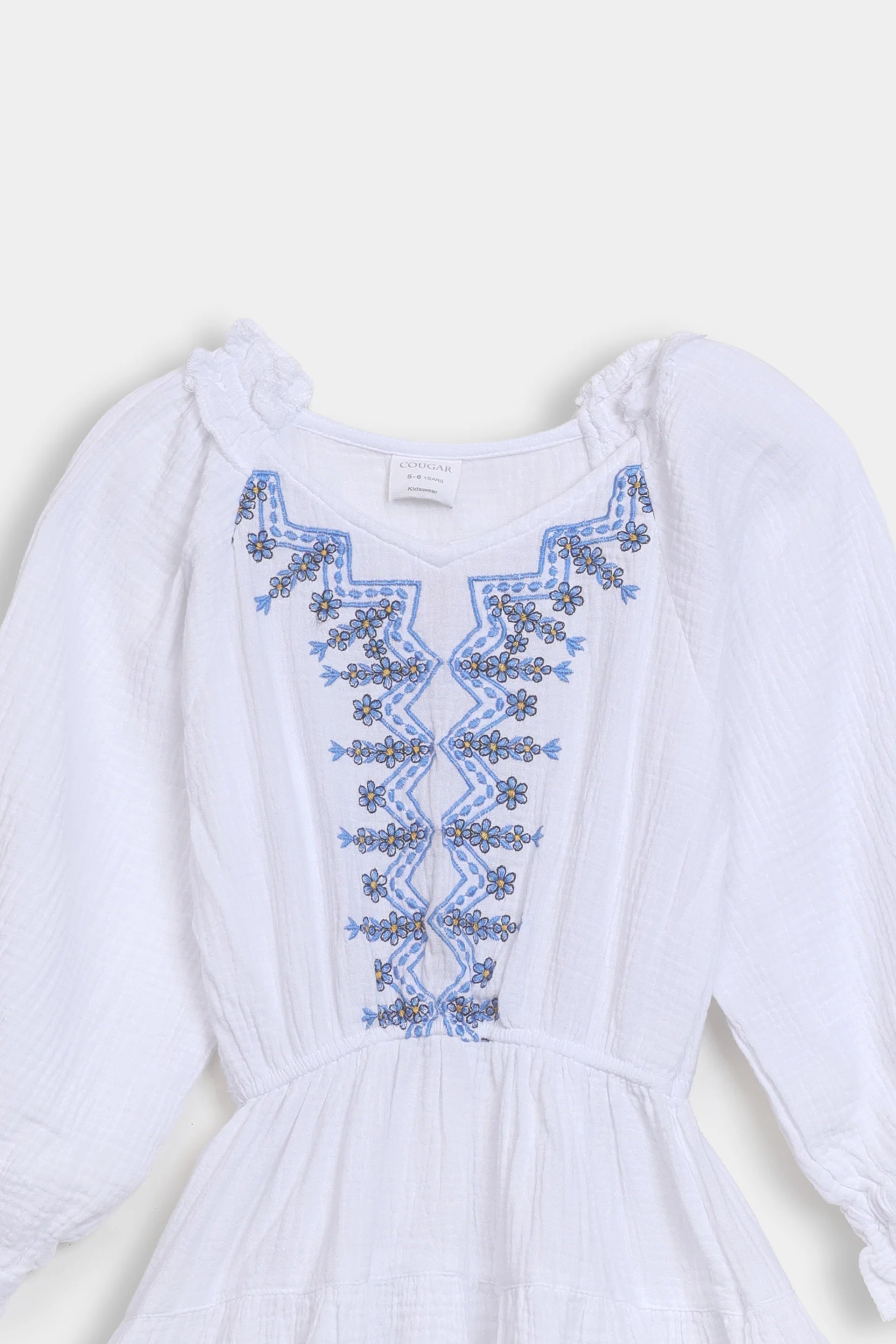 Muslin Embroidered Dress - Cougar Clothing