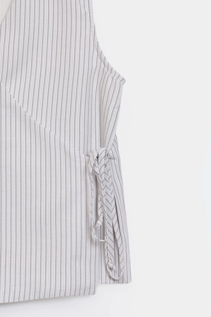Striped Wrap Top - Cougar Clothing