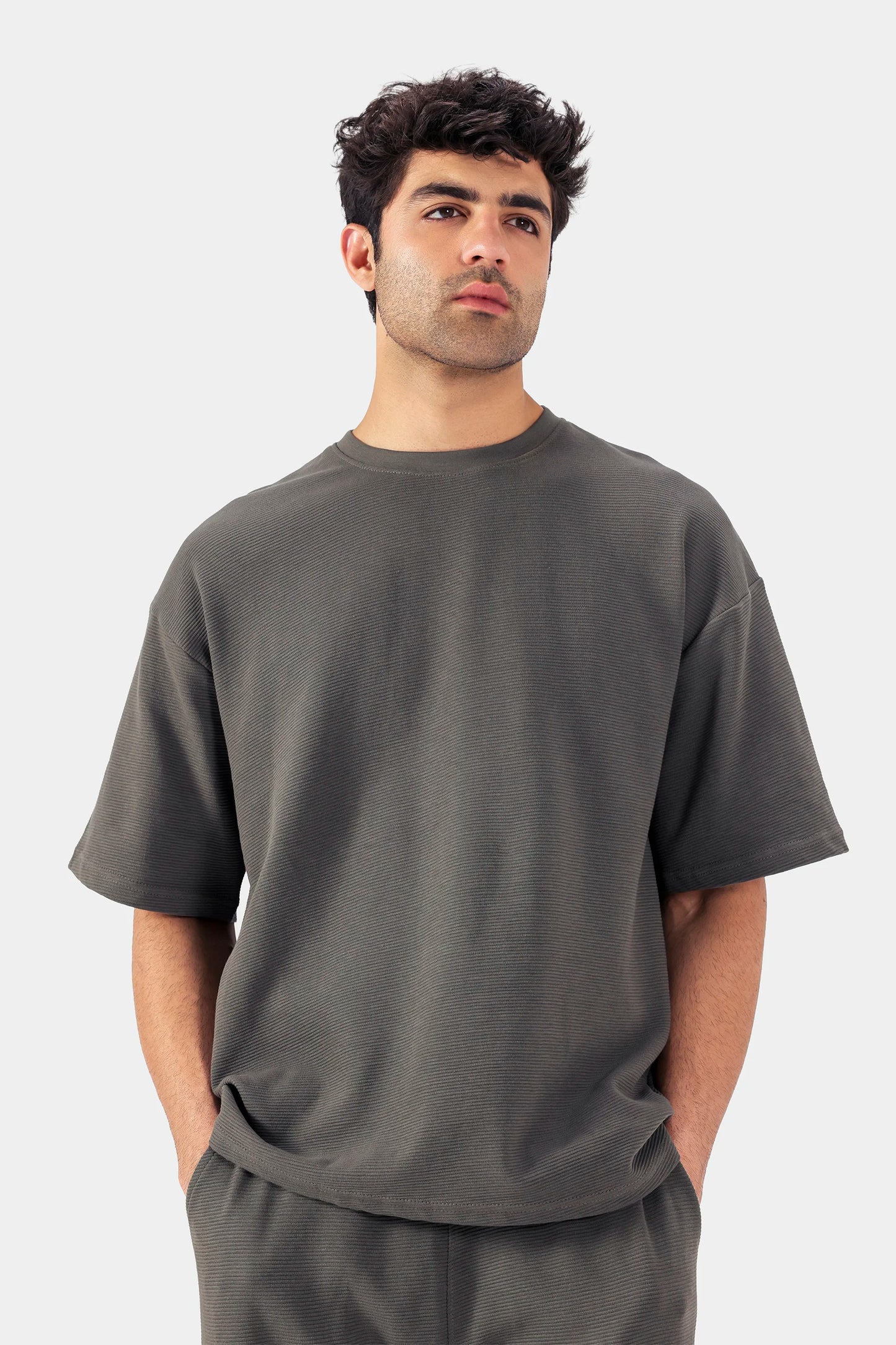 Ottoman-Knit Oversized T-Shirt - Cougar Clothing