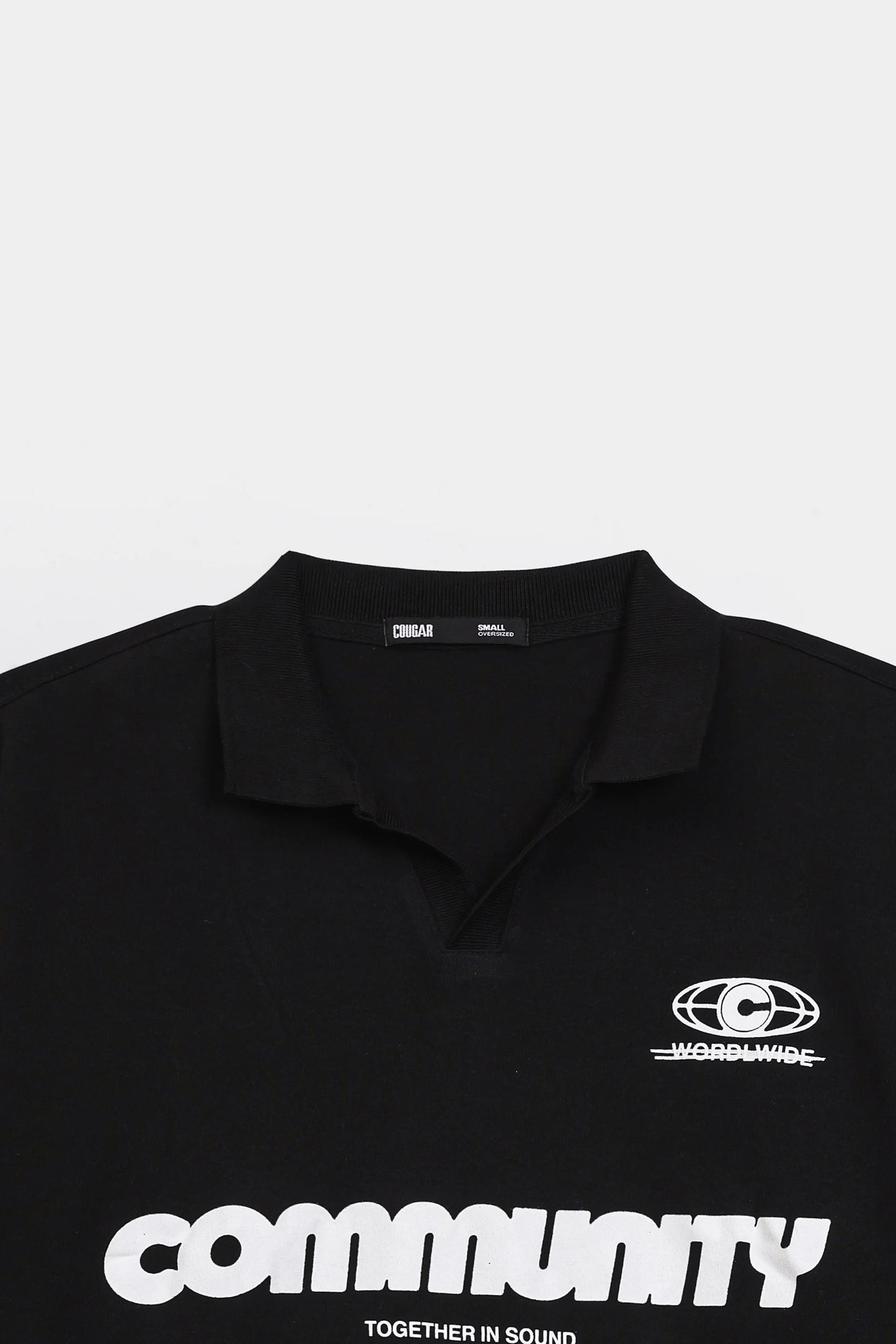 Text Print Johnny Collar Polo - Cougar Clothing