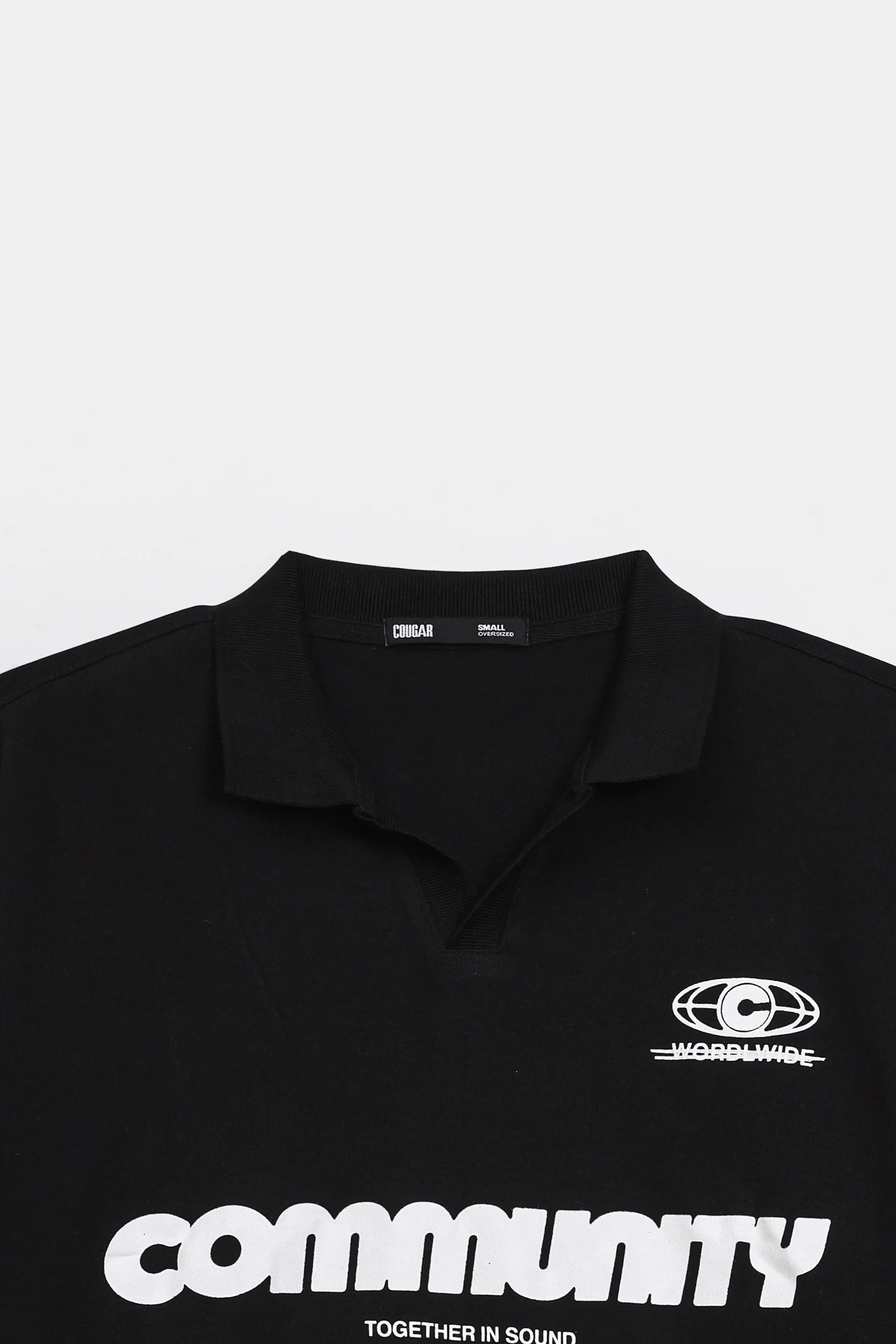 Text Print Johnny Collar Polo - Cougar Clothing