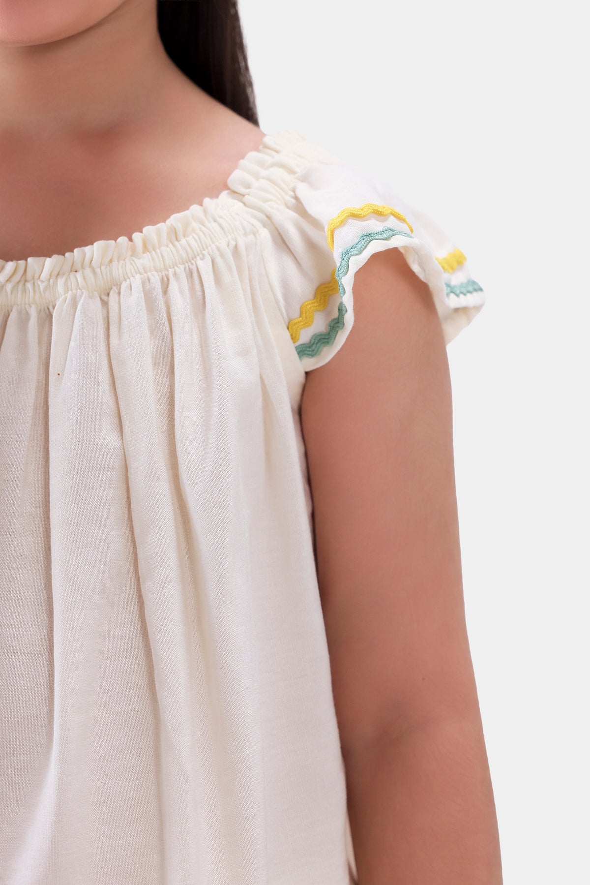 Ruffle Top With Lace - Cougar Clothing
