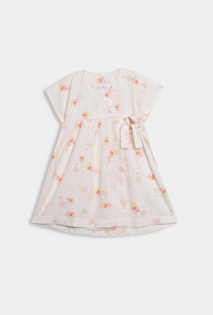 Printed Overlapped Dress - Cougar Clothing