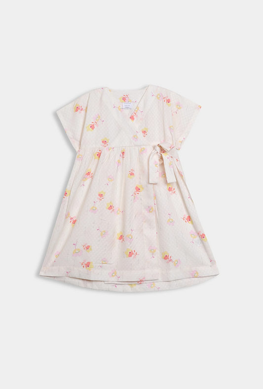 Printed Overlapped Dress - Cougar Clothing