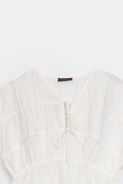 Drawstring-Detail Dress - Cougar Clothing