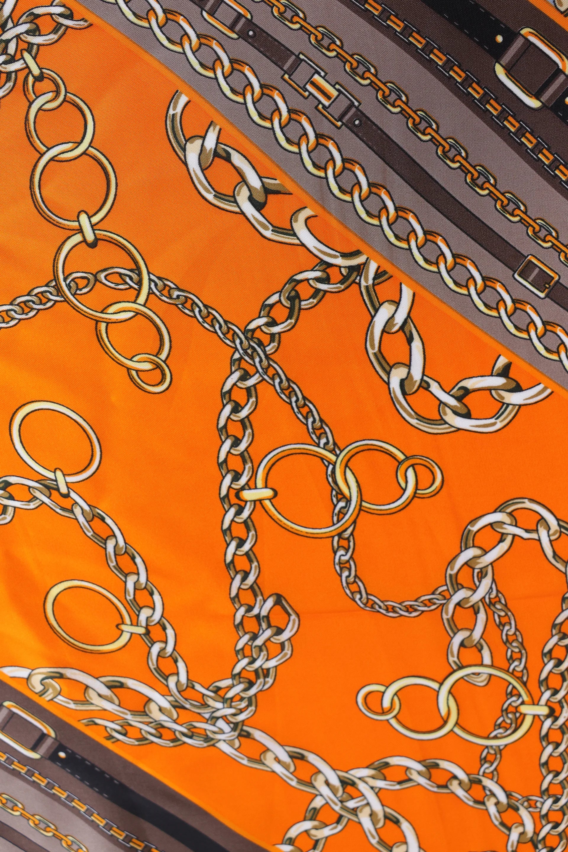 Chain Print Silk Scarf - Cougar Clothing