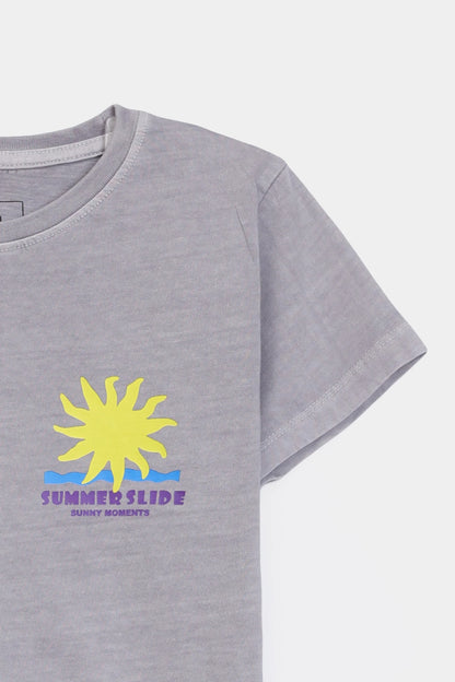 Garment-Dyed Graphic T-Shirt - Cougar Clothing