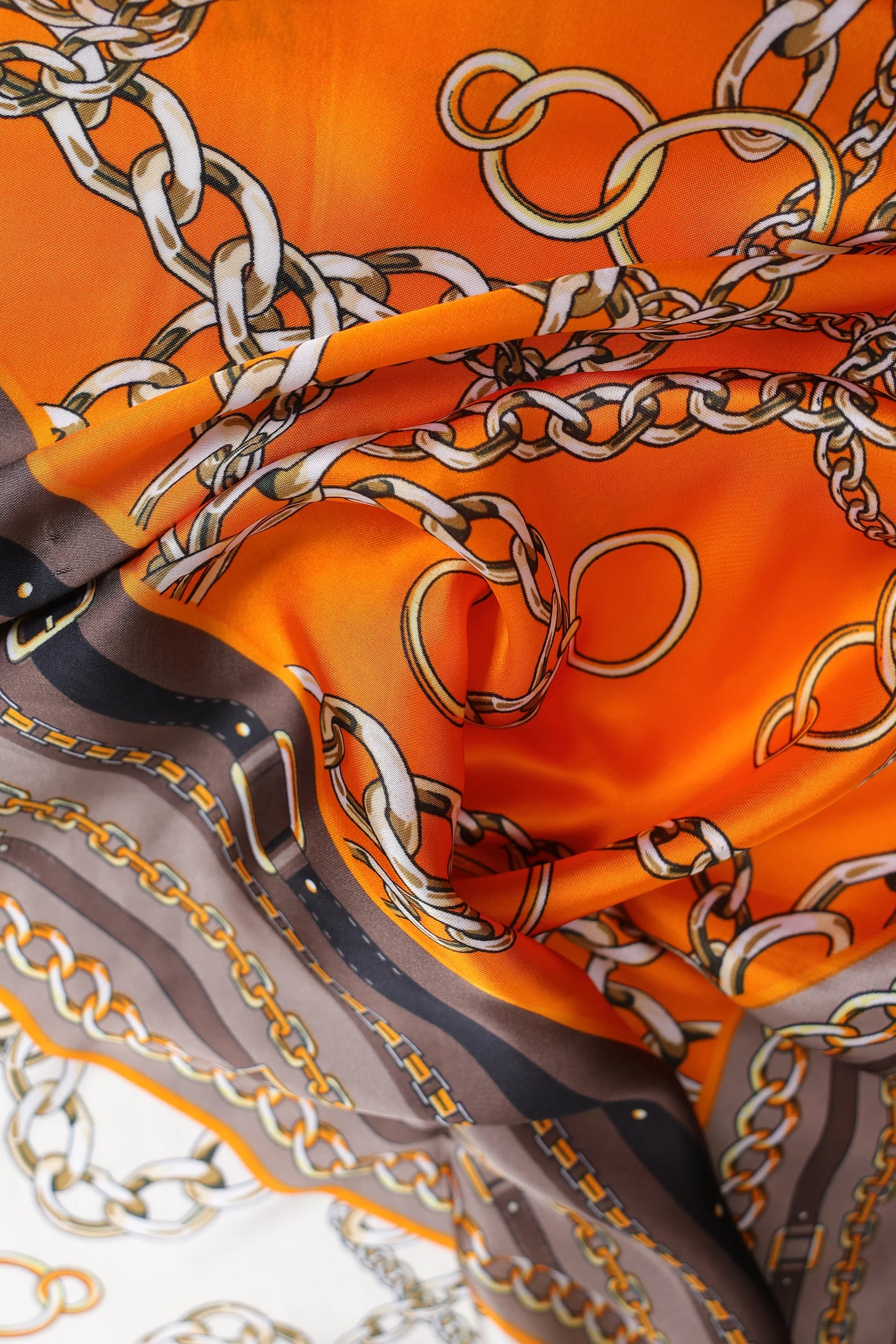 Chain Print Silk Scarf - Cougar Clothing