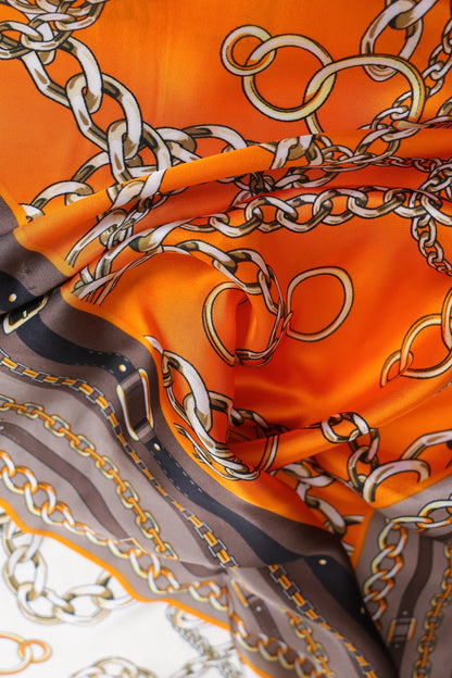 Chain Print Silk Scarf - Cougar Clothing