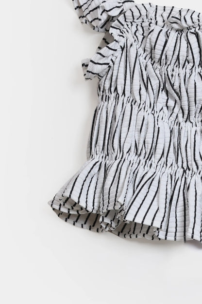 Printed Smocked Top - Cougar Clothing