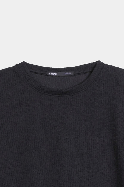 Oversized Seersucker T-Shirt - Cougar Clothing