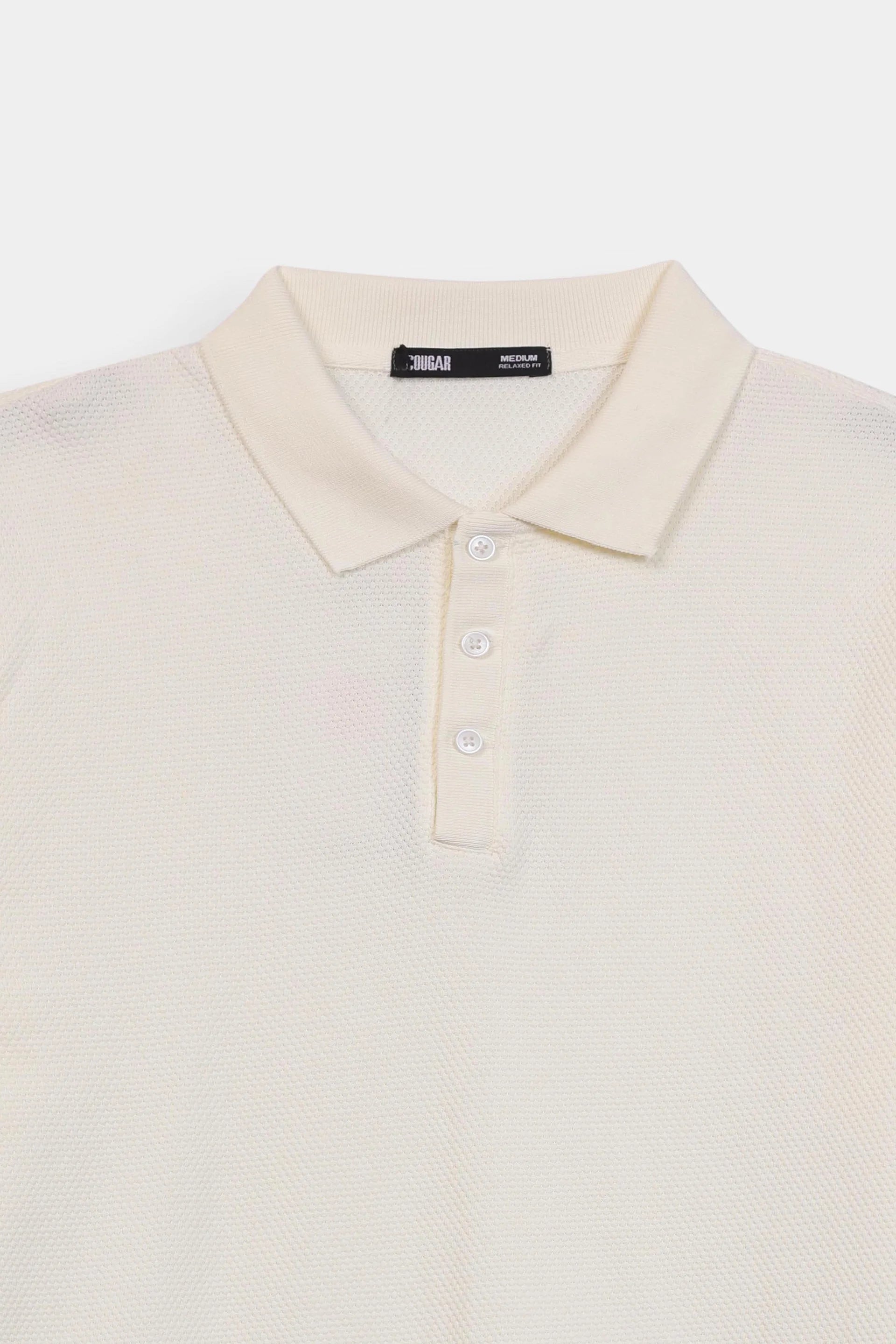 Popcorn Knit Polo - Cougar Clothing