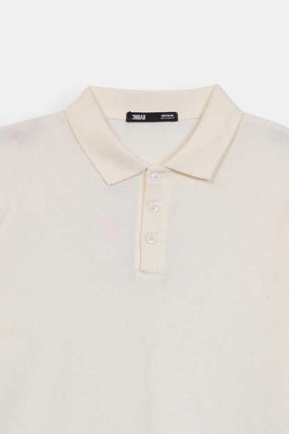 Popcorn Knit Polo - Cougar Clothing