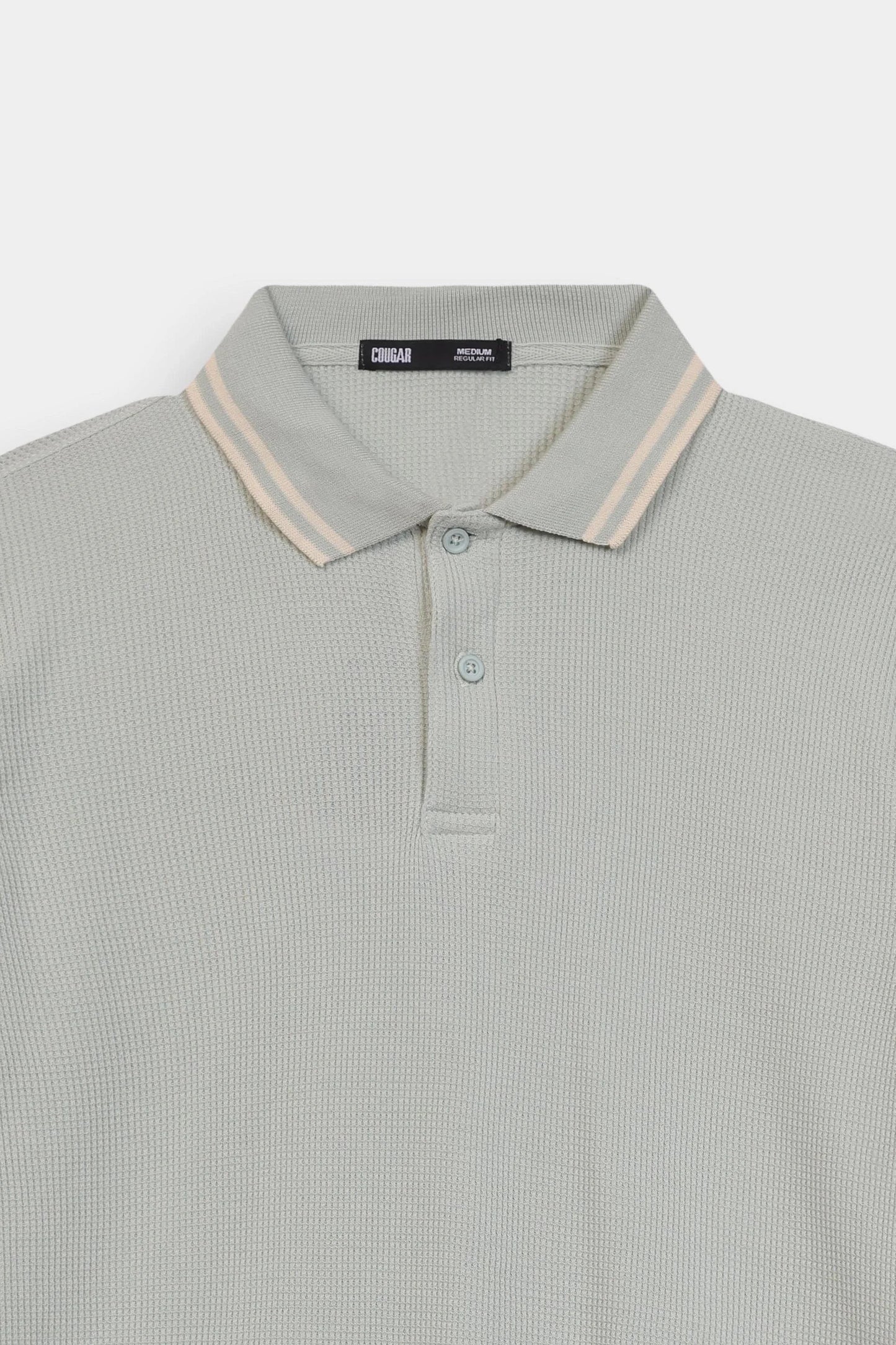 Waffle Knit Polo - Cougar Clothing