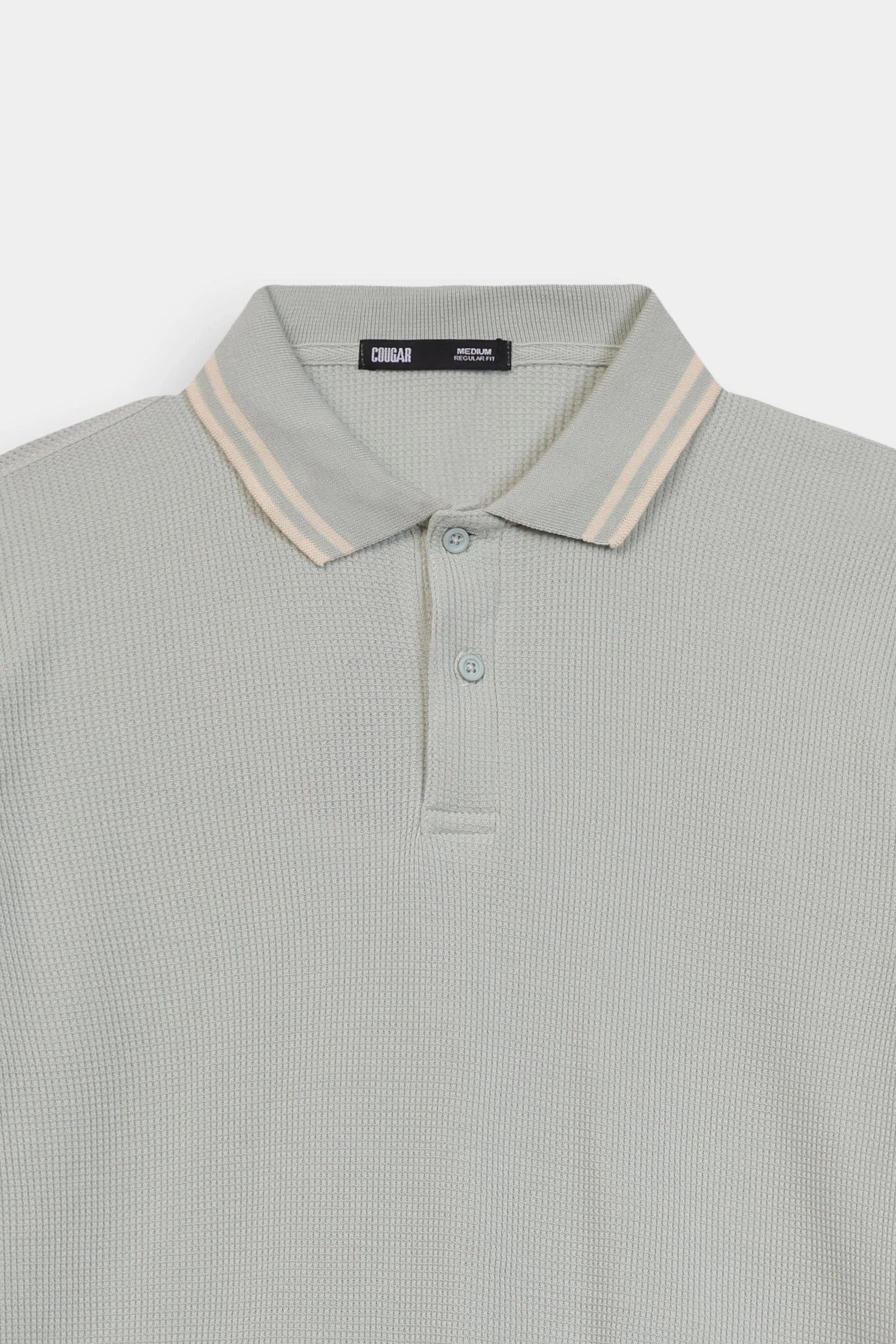 Waffle Knit Polo - Cougar Clothing