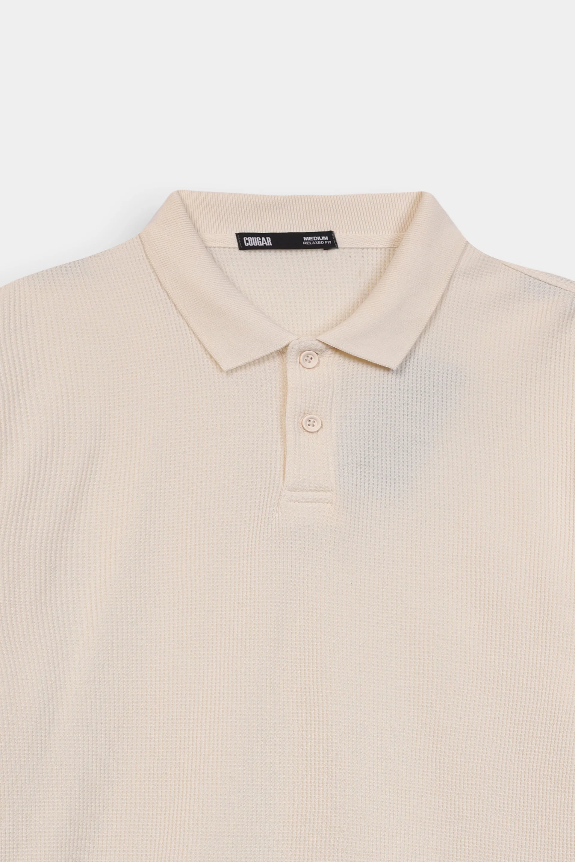 Relaxed Waffle Knit Polo - Cougar Clothing