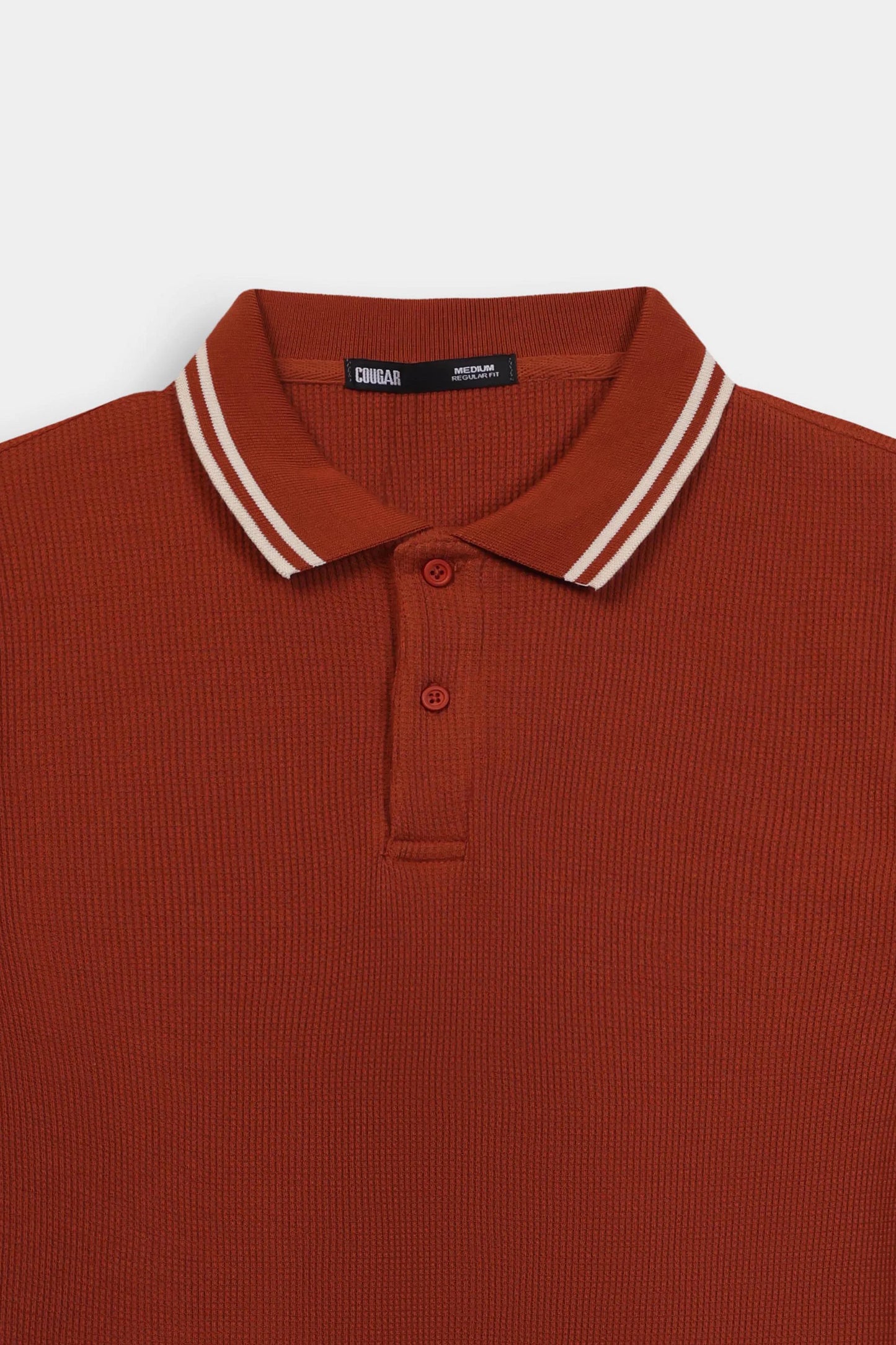 Waffle Knit Polo - Cougar Clothing